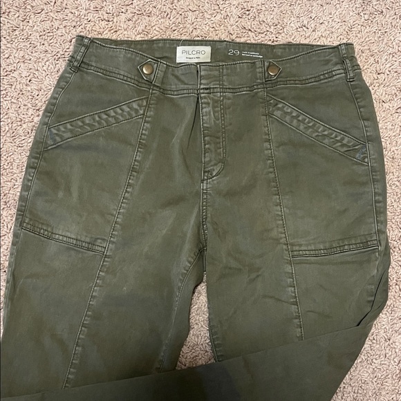 Anthropologie Pilcro Olive Green Boot Cut Pants - Picture 2 of 4